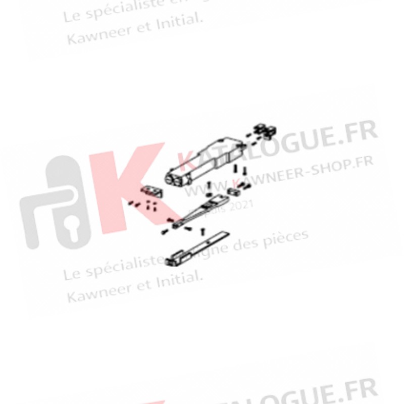 Frein encastré DORMA RTS 85 T3 sans arrêt EN 4 Kawneer K190