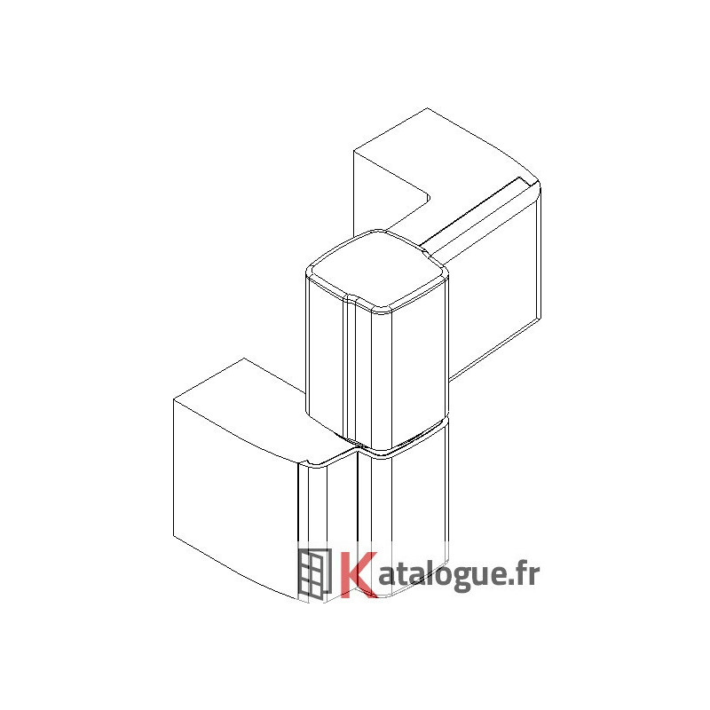 Paumelle applique 36 mm 2 branches