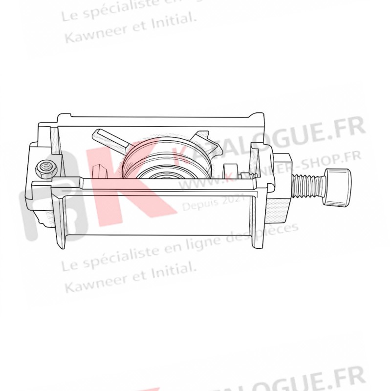 Roulette à galet inox simple réglable pour baie Kawneer 40Kg