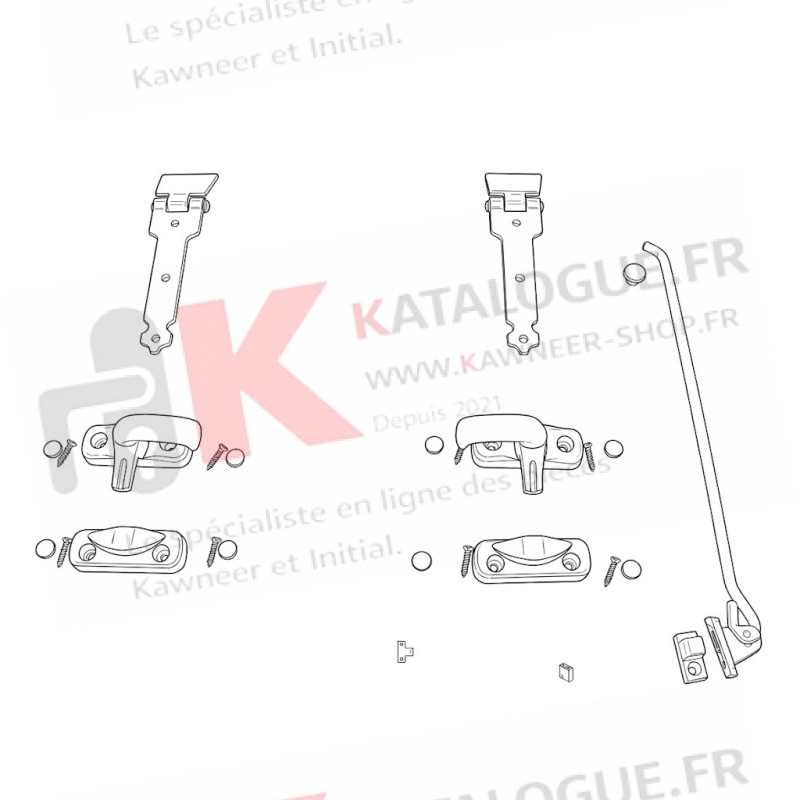 Paquet accessoires ouvrant niçois. Kawneer