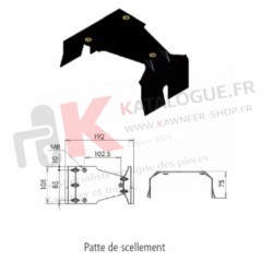 Sabot portail à verrouillage noir à sceller MONIN PORTAC