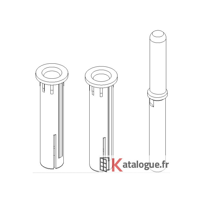 Axe + fourreau reglable