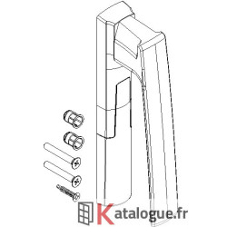 Poignée k 20° fixe montant...