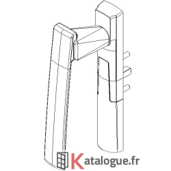 Poignée 20° déportée droit
