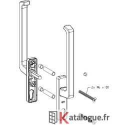 Poignée double carré+cylindre