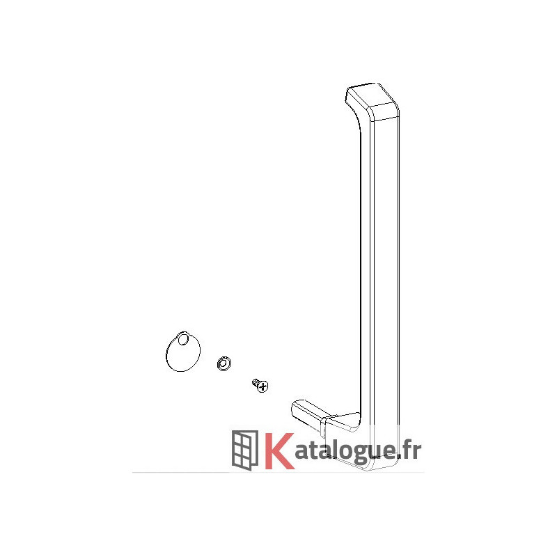 Poignée simple clipp. sans embase