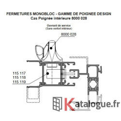 Poignée k manoeuvre intérieur