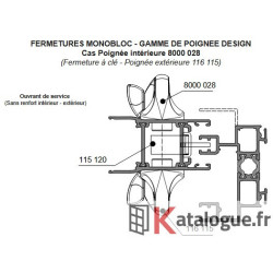 Poignée k manoeuvre intérieur