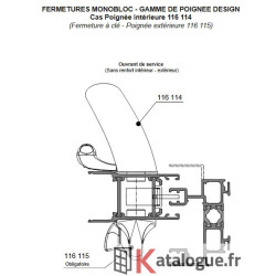 Poignée coquille k exterieur