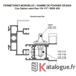 Cremone 2 points avec pene