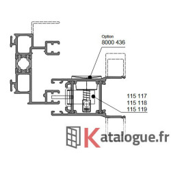 Cremone 2 points avec pene