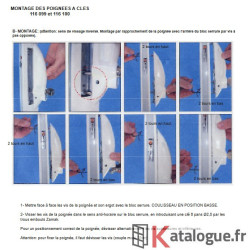 lot de 10 Poignées k exterieures à clef