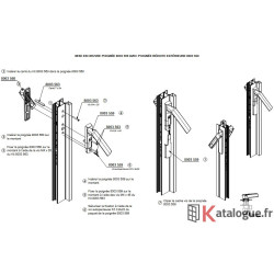 Poignée k 20° montant gauche vue interieur