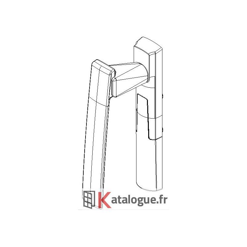 Poignée 20° fixe déportée droit