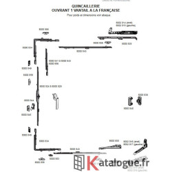 Gache anti-fausse manoeuvre 1Vantail