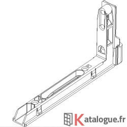 Equerre pivot droit à clamer