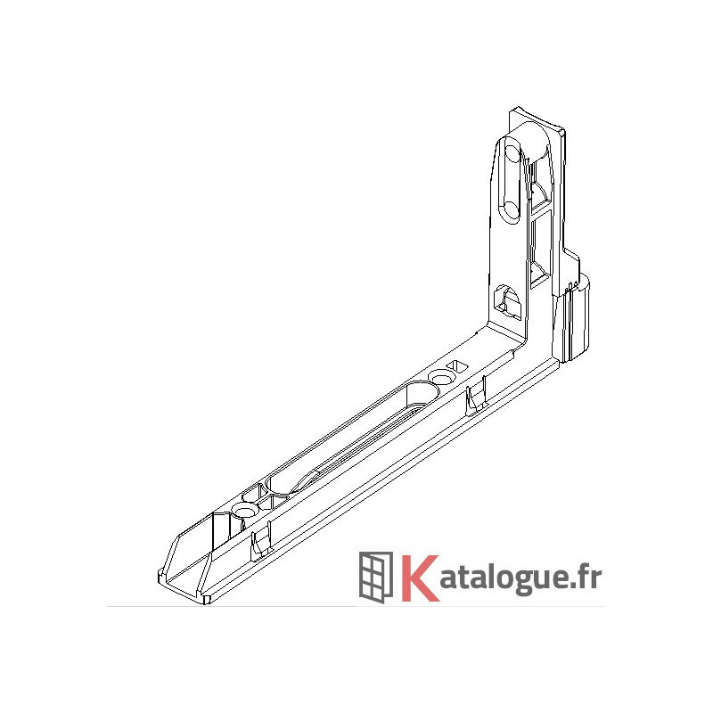 Equerre pivot droit à clamer