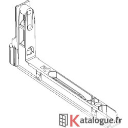 Equerre pivot gauche à clamer
