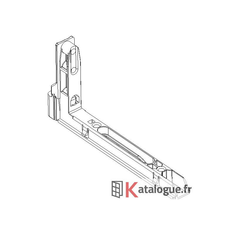 Equerre pivot gauche à clamer