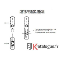 Gache anti-fausse manoeuvre 1Vantail