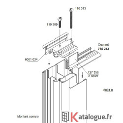 Bouchon montant serrure  (paire)
