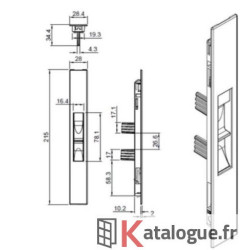 Cuvette fermeture  industrielle design carré