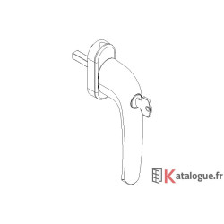 Poignée k à clé logique